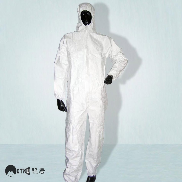 一次性連體帶帽防護服工作服畜牧噴漆防塵服養殖隔離衣防化服透氣